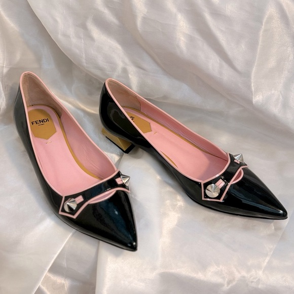 Fendi Shoes - Fendi Black Patent Pumps